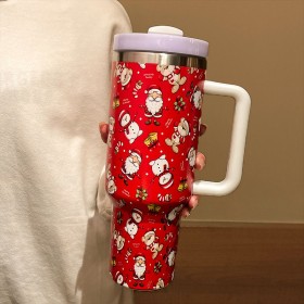 Christmas insulated cup with large capacity, insulated and cold, ice cream cup