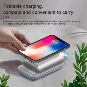 Folding three in one multifunctional wireless charger 15W desktop stand fast charging suitable for Apple iPhone